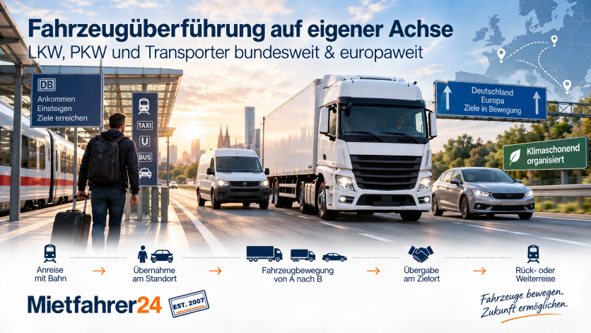 LKW PKW Überführungen auf eigener Achse